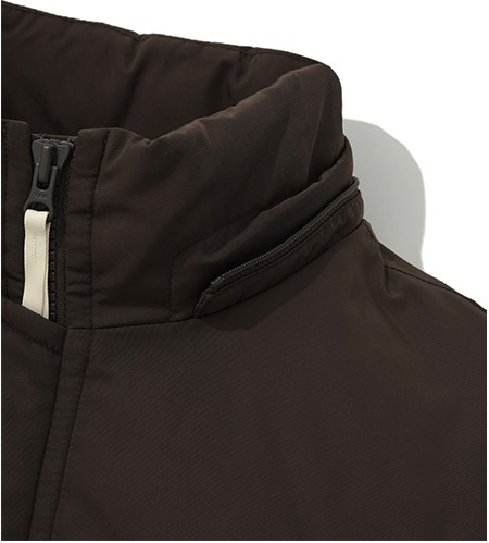 ダウンジャケット COVERNAT Mid length hooded fur down jumper brown Covernat Unisex Med Length Hoodie Fur Down Jumper Brown