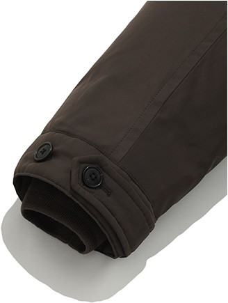 Covernat Unisex Med Length Hoodie Fur Down Jumper Brown