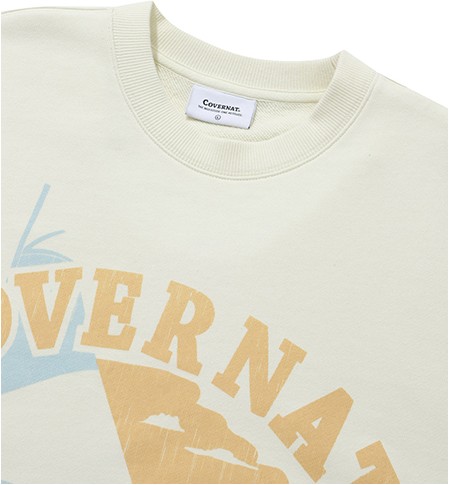 スウェット・トレーナー COVERNAT Sailing Boat Man to Man Ivory Covernat Unisex Sailing Boat Sweatshirt Ivory | Sweatshirts