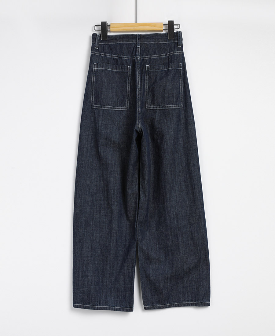 【Anyone more】Cudi Pin Tuck Wide Denim Pants PIN TUCK WIDE STRAIGHT PANTS | JapanDenim ENglish