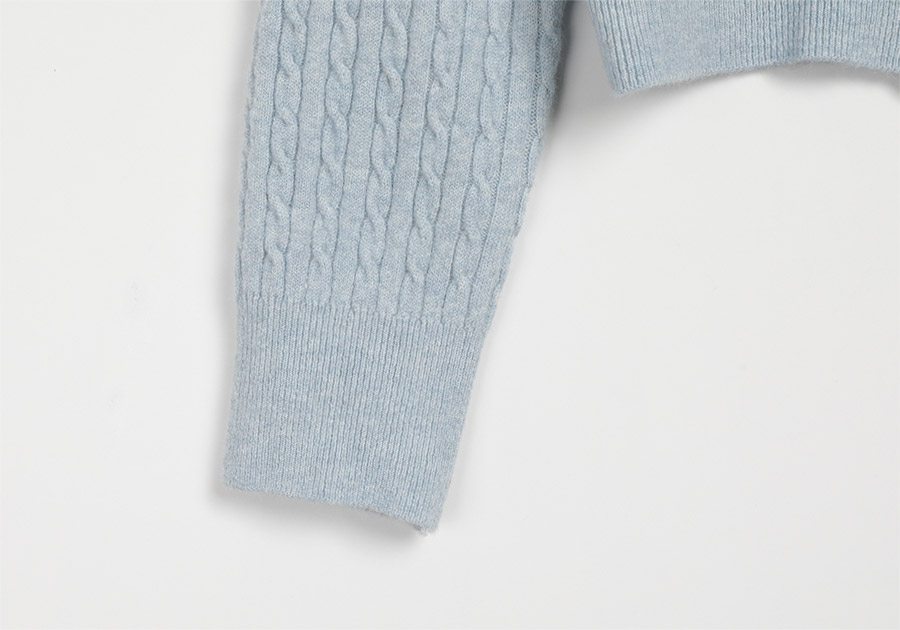 TWEE Billion Cable Crop Round Cardigan | KOODING TWEE Billion Cable Crop Round Cardigan | KOODING