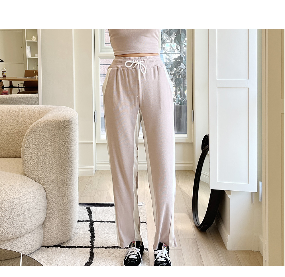 【COLOR iN ID】Side puff brushed pants COLOR iN ID】Side puff over banding pants