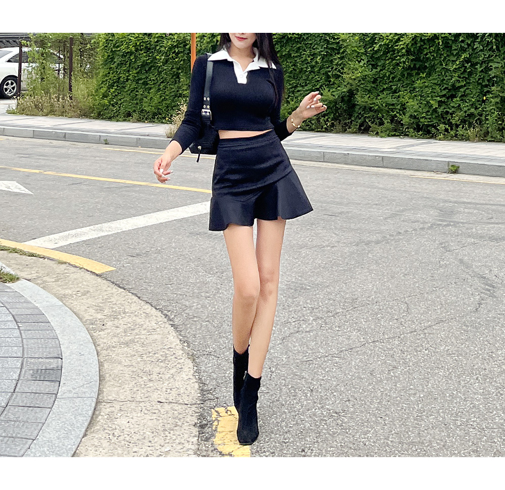 2nd pre order) Kirakira frill culotte mini skirt