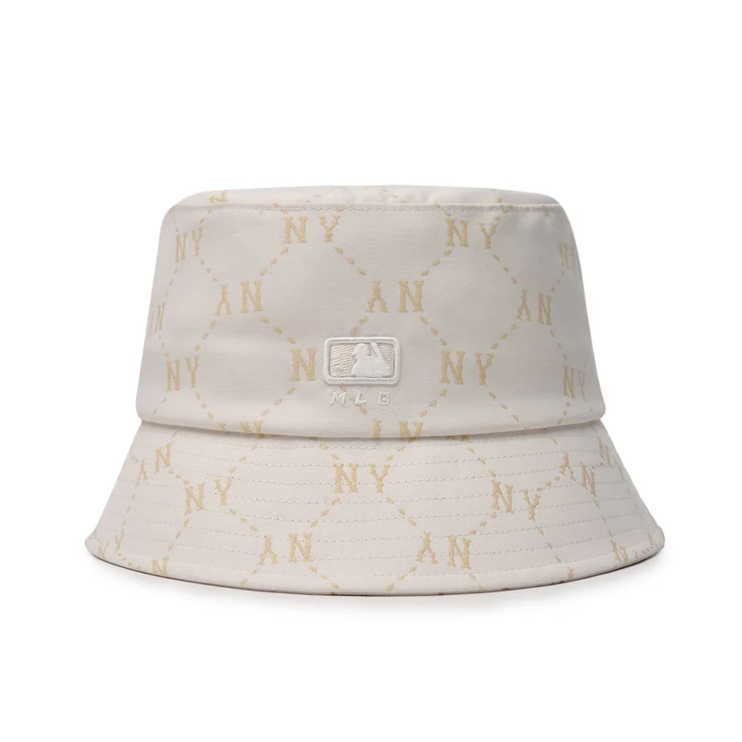 MLB Unisex Dia Monogram Bucket Hat NY Yankees Cream | Hats for Women |  KOODING