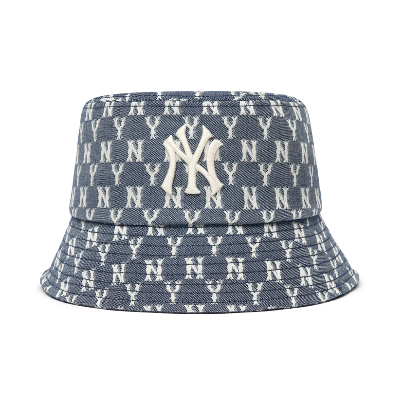 Unisex Monogram Jacquard Bucket Hat NY Yankees Navy