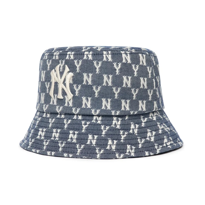 Unisex Monogram Jacquard Bucket Hat NY Yankees Navy