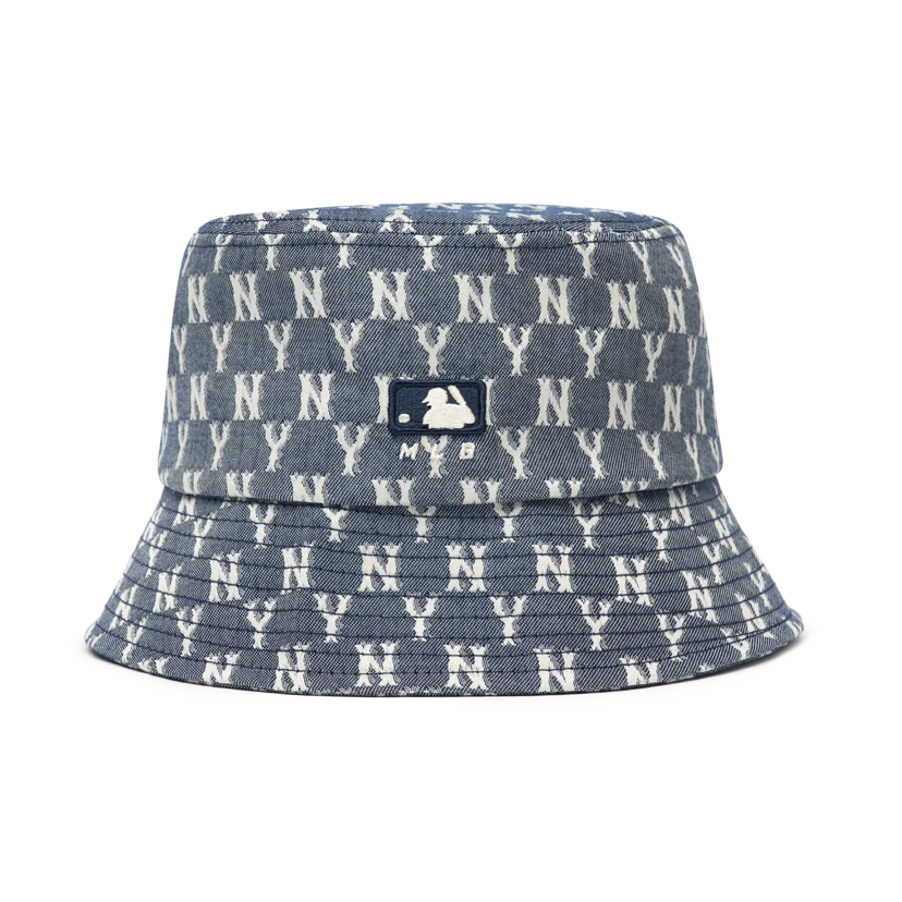 Unisex Monogram Jacquard Bucket Hat NY Yankees Navy