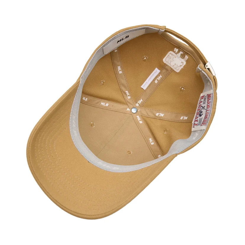 ★MLB Korea★ Varsity Vintage Structured Ball Cap BOS LBrown Varsity Vintage Tone-Tone Cursive Unstructured Ball Cap