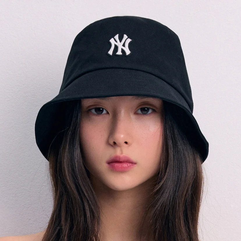 MLB Korea unisex Basic Bucket Hat NY Yankees Black