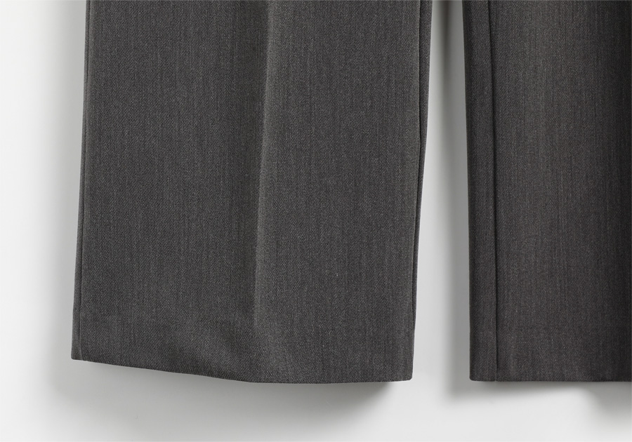 TWEE Kenneth Crease Pintuck Wide Leg Slacks | KOODING