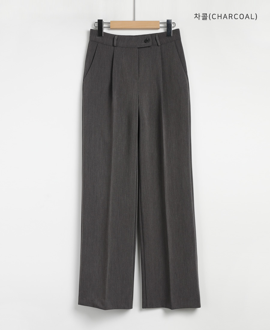 TWEE Kenneth Crease Pintuck Wide Leg Slacks | KOODING