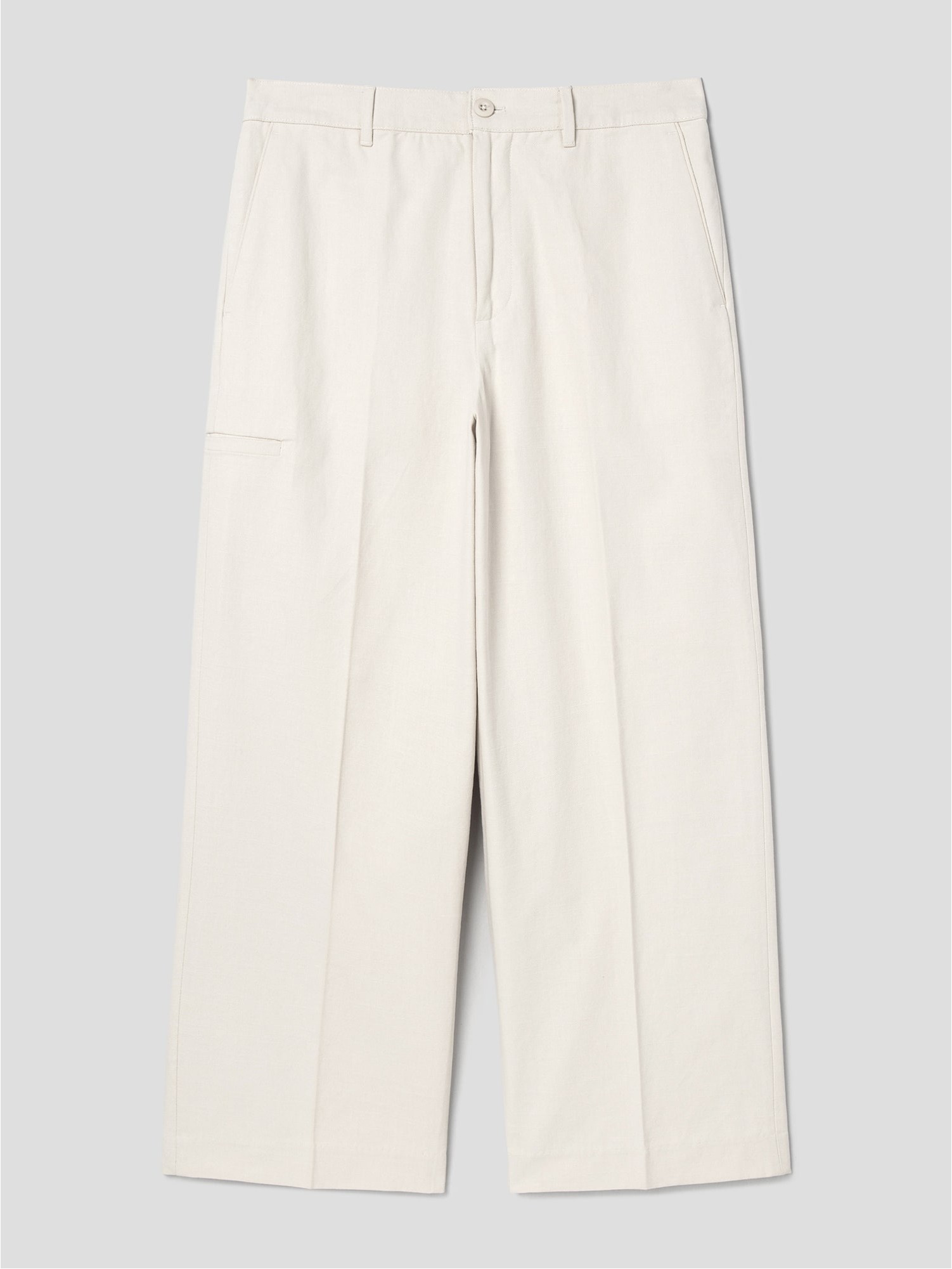 8seconds Cotton Twill Wide Pants Ivory | Wide Pants for Men