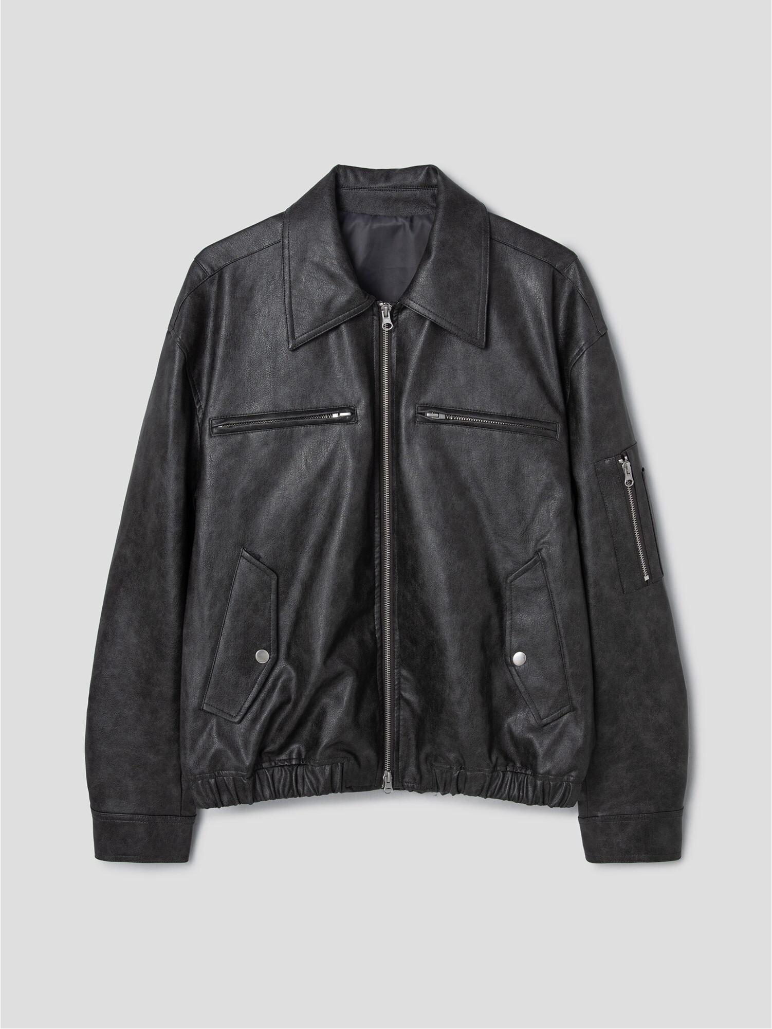 8seconds Patch Walk Fake Leather Blouson Black | Biker Jackets for