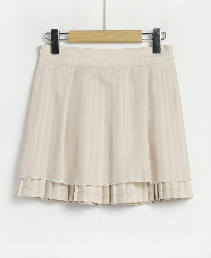 【INCHANT ME】Capu Banding Pleated Skirt TWEE Meril Cotton Banding Pleated Mini Skirt | KOODING