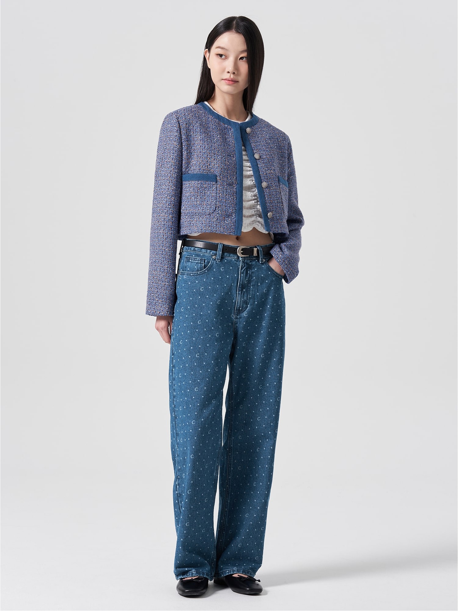 8seconds Denim Coloration Tweed Jacket Blue | Jackets for