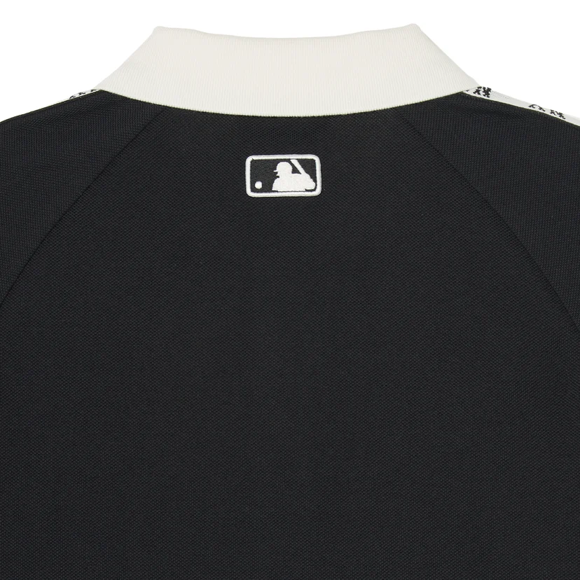 MLB Unisex Monogram Part Pattern Collar Tee Shirt NY Yankees Black |  Graphic Tees for Women | KOODING