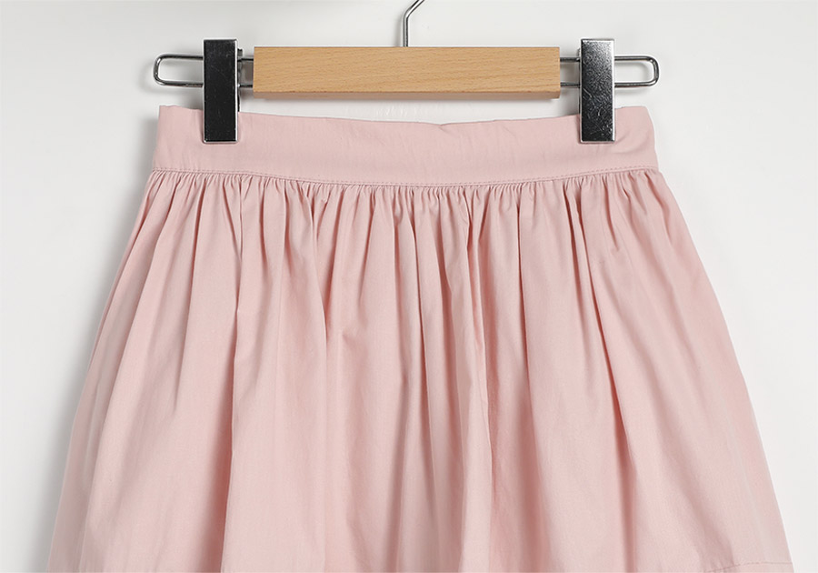 TWEE Luan Cotton Banded Flare Mini Skirt | KOODING