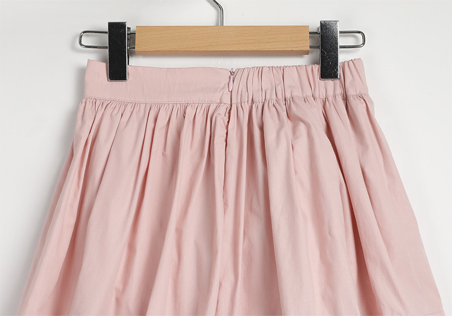 【BAON】Kidoni nylon banding pin tuck mini skirt TWEE Luan Cotton Banded Flare Mini Skirt | KOODING