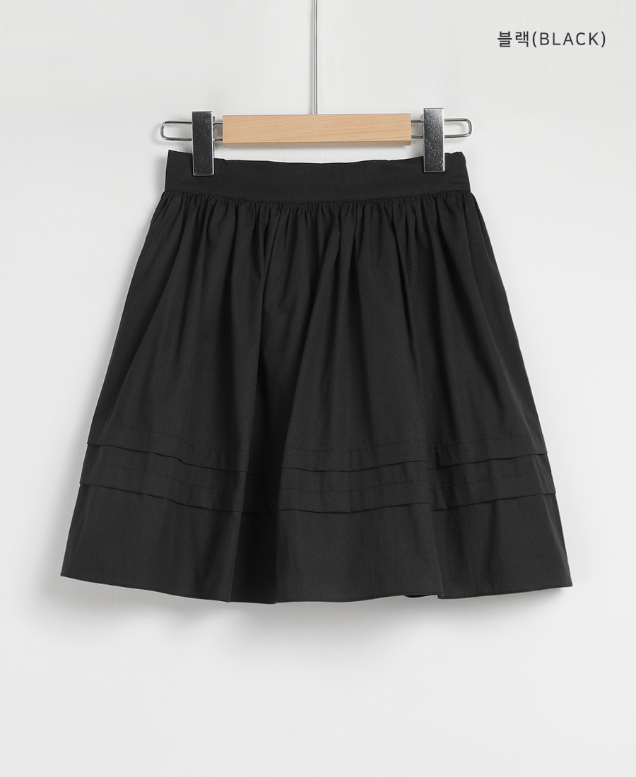 【BAON】Kidoni nylon banding pin tuck mini skirt TWEE Luan Cotton Banded Flare Mini Skirt | KOODING