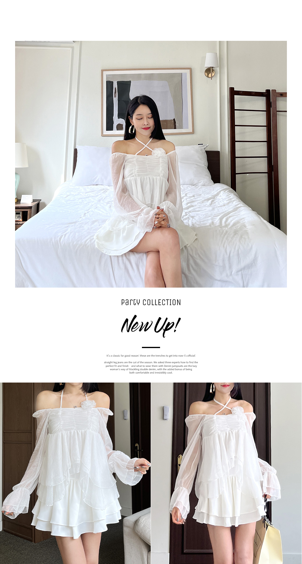 BLANC-CHIC Corsage Frill Blouse | KOODING