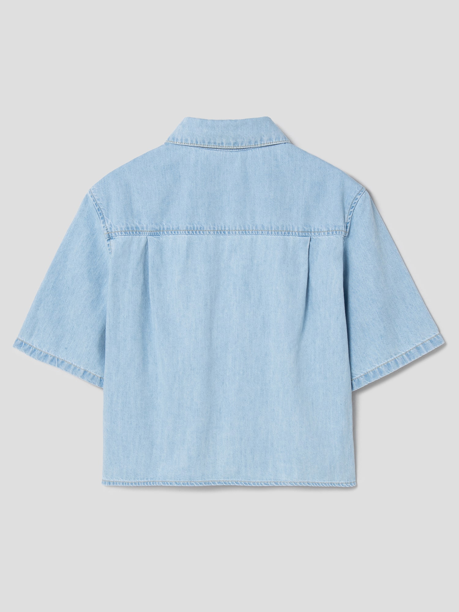 8seconds Denim Crop Half Sleeve Shirt Sky Blue | Denim for