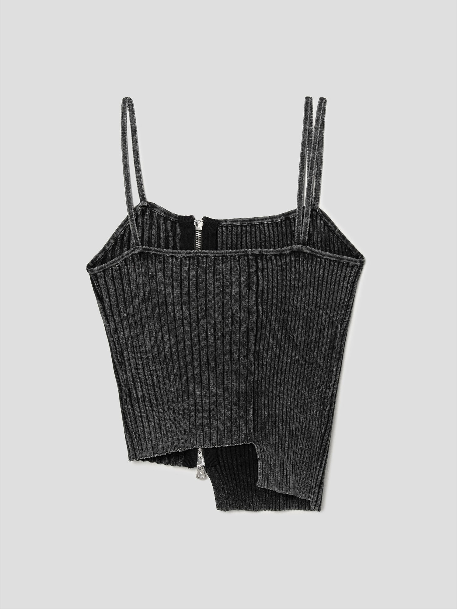 8seconds Zipper Detail Bustier Knit Ash | Bustier for Women | KOODING