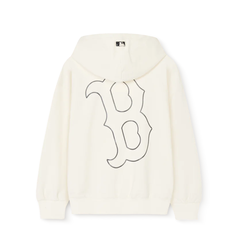 MLB Unisex Kids Basic Big Logo Hoodie Boston Redsox Cream