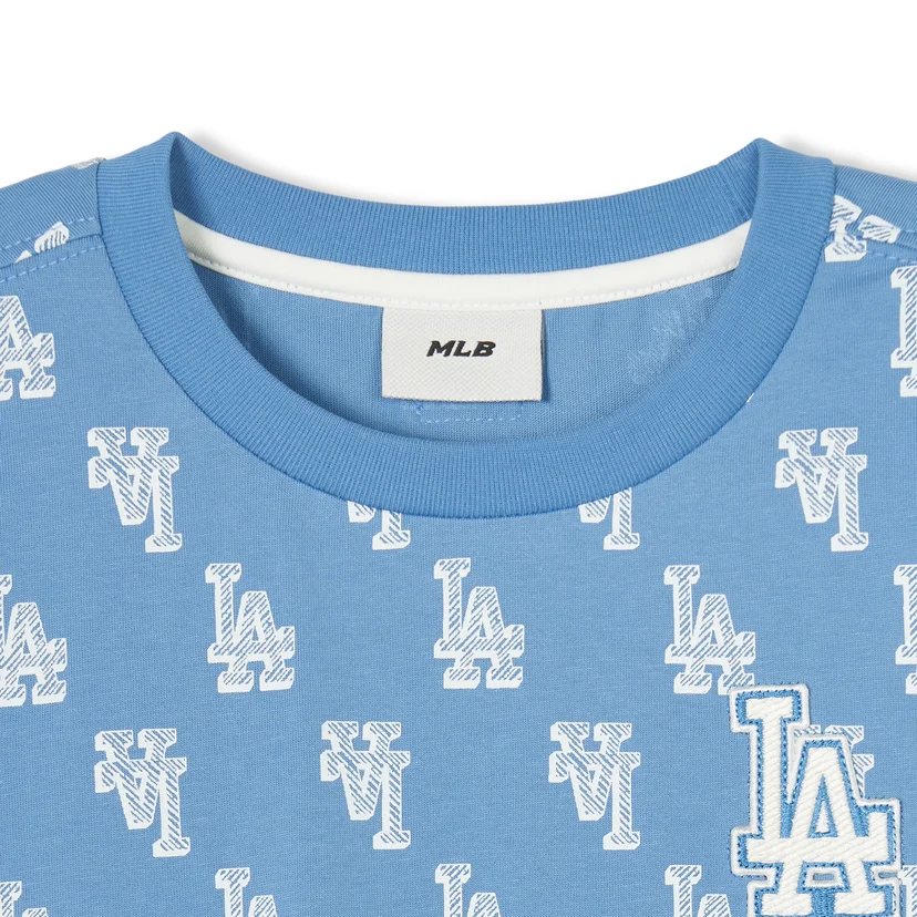 [MLB KIDS] CLASSIC MONOGRAM T-SHIRT ★可愛い★ MLB Unisex Kids Water Monogram Big Logo Tee Shirt NY Yankees
