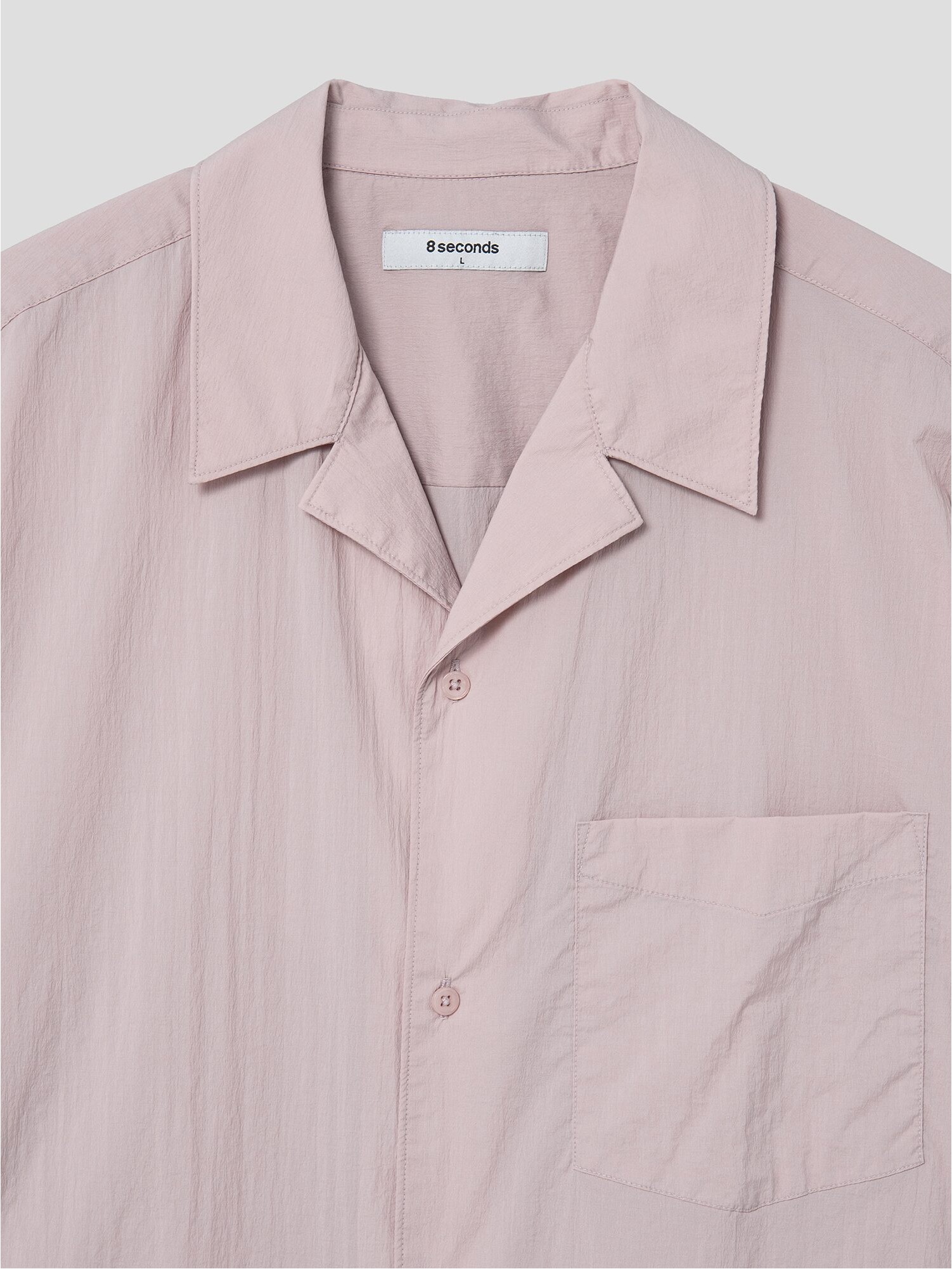 8seconds String Open Collar Half Sleeve Shirt Light Pink