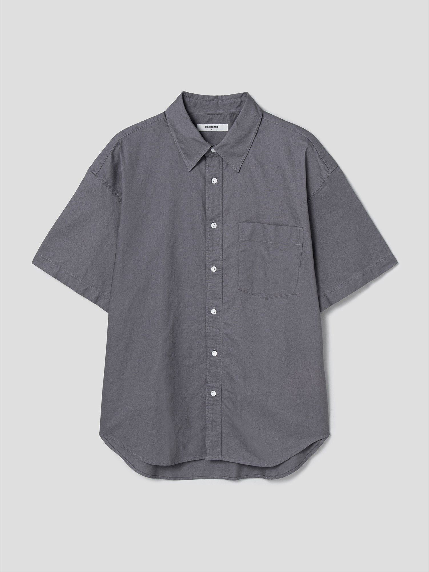 8seconds Oxford Oversized Half Sleeve Shirt Gray | Casual Shirts