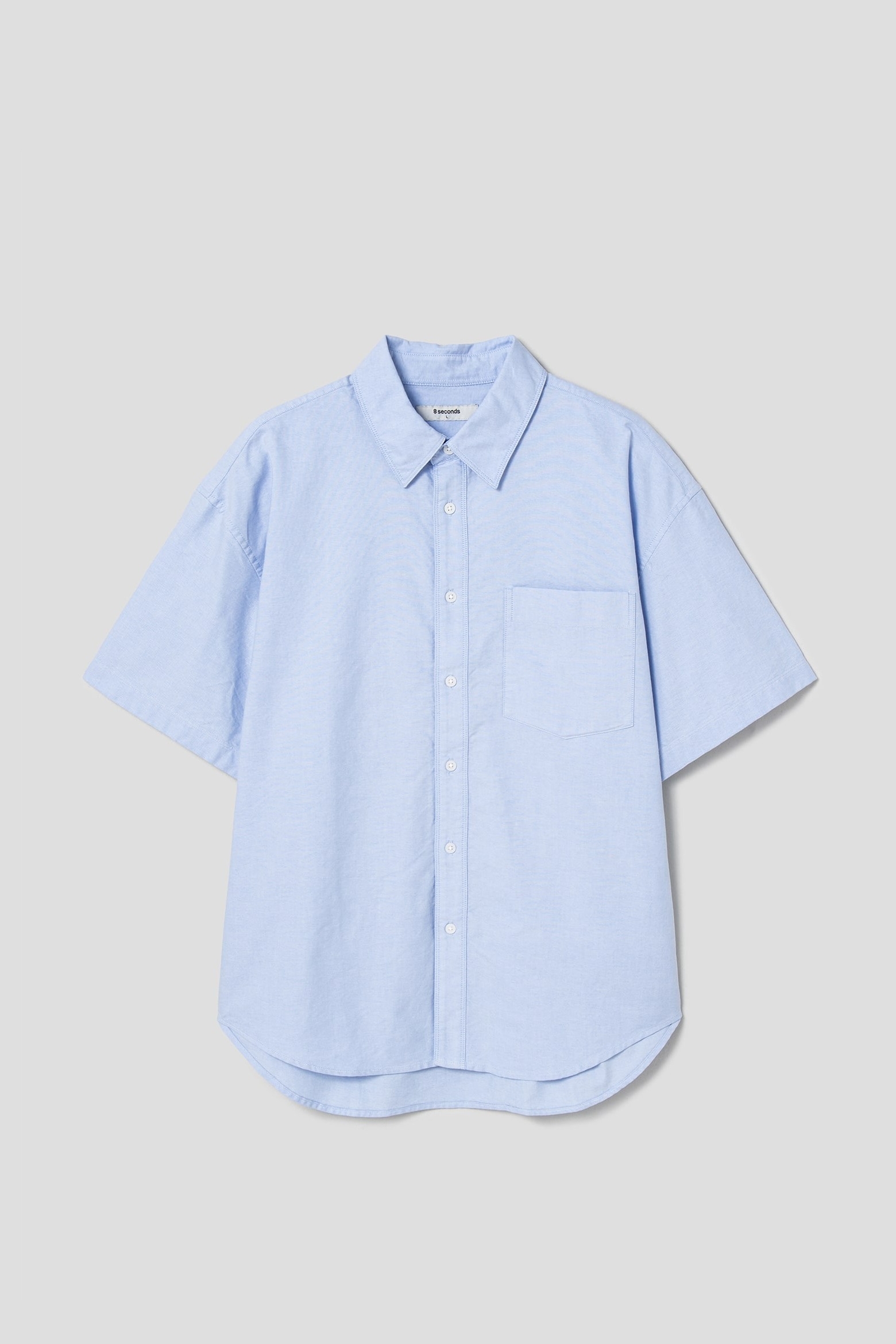 8seconds Oxford Oversized Half Sleeve Shirt Sky Blue