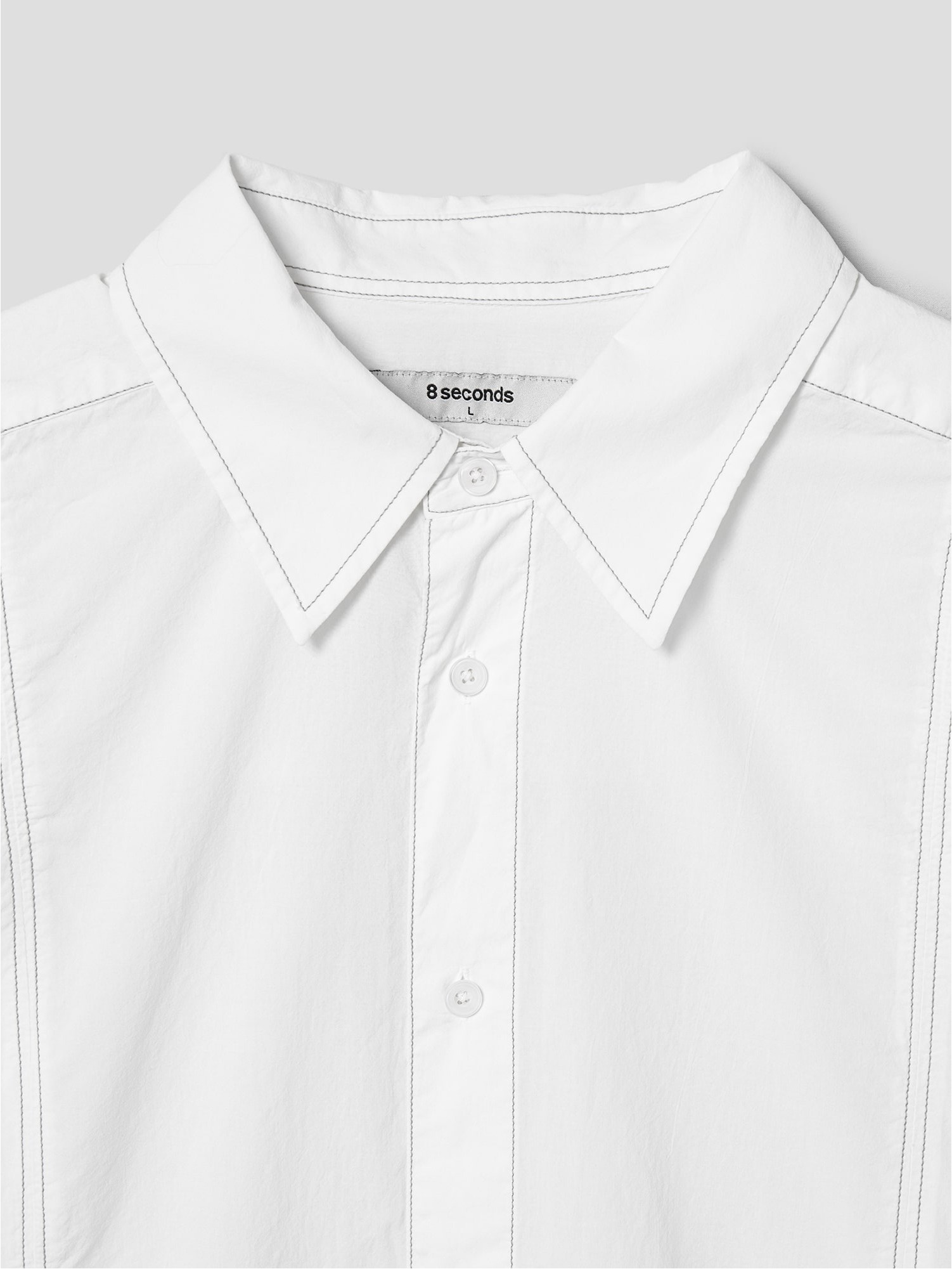 8seconds Vent Line Oversized Shirt White | Casual Shirts for Men