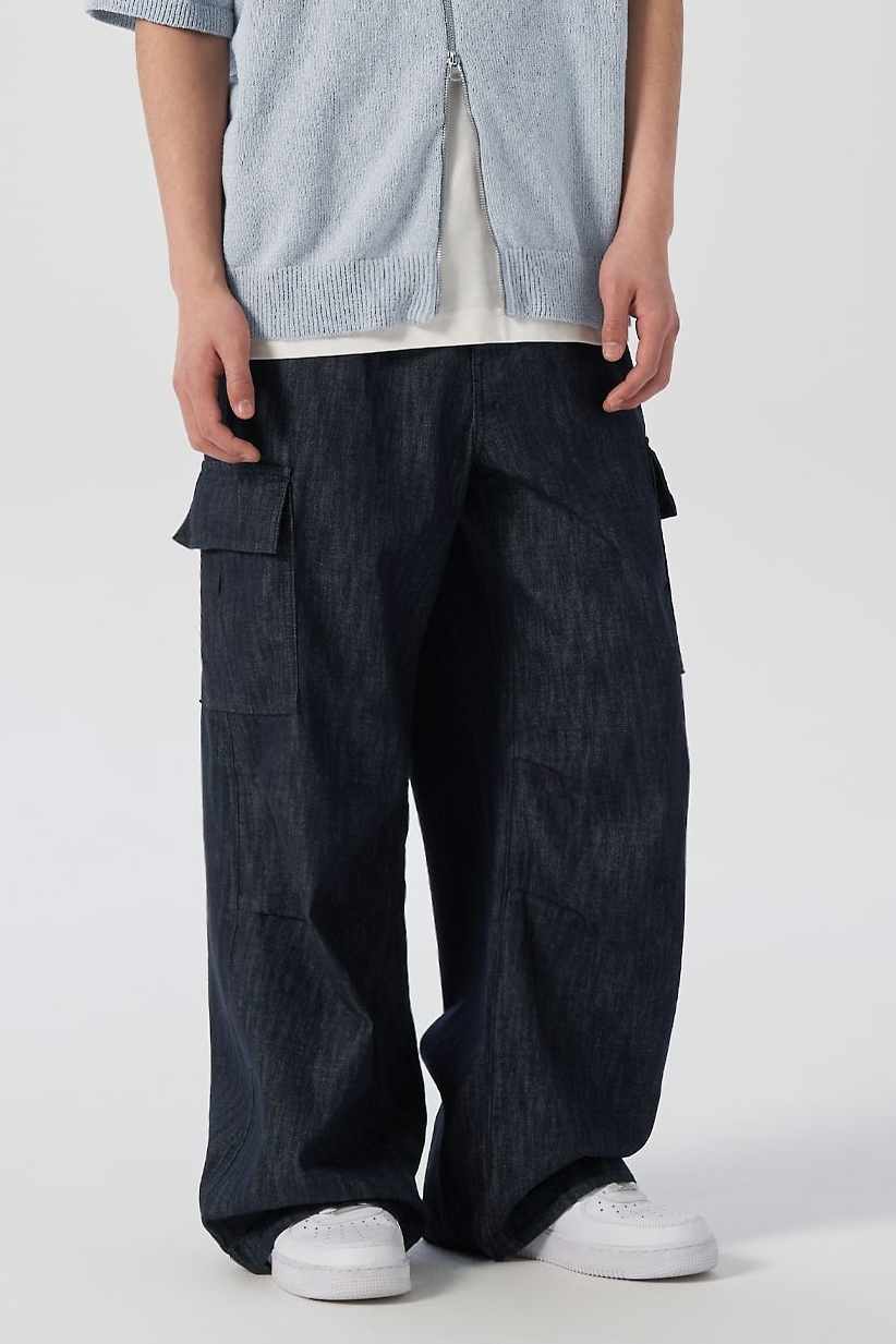 8seconds Parachute Cargo Elastic Denim Pants Navy | Dress