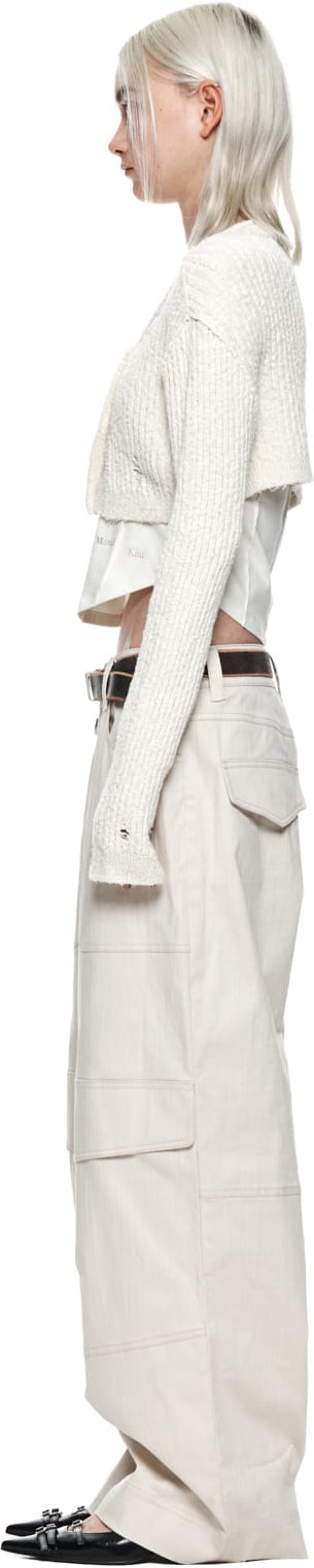 Matin Kim Button Bolero Knit Cardigan In Ivory | Cardigans