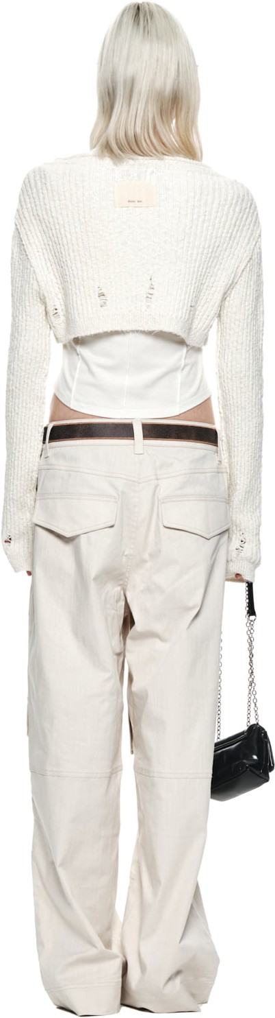 Matin Kim Button Bolero Knit Cardigan In Ivory | Cardigans