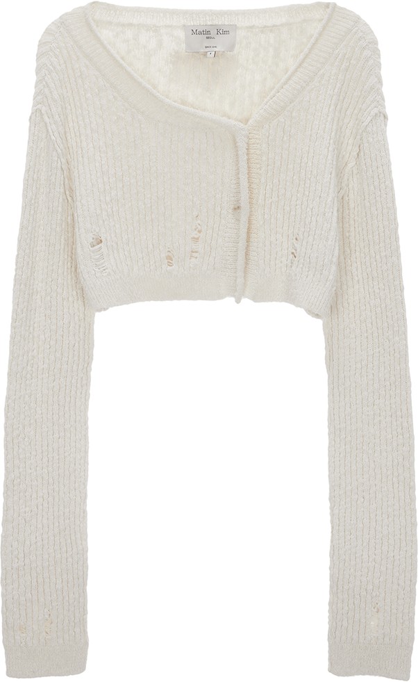 全国送料無料ギフト Cardigan Knit Bolero Button Kim Matin In Cardigans | Ivory トップス
