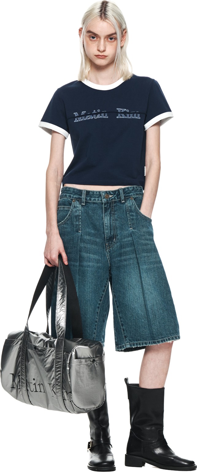 MATIN KIMLOGO CUTTED RINGER CROP TOP 新品 MK2434TS042MCH_2.jpg