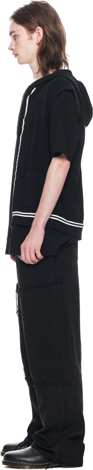 トップス Matin Kim HOODY POINT LOGO KNIT VEST HOODY POINT LOGO KNIT VEST FOR WOMEN IN BLACK – Matin Kim