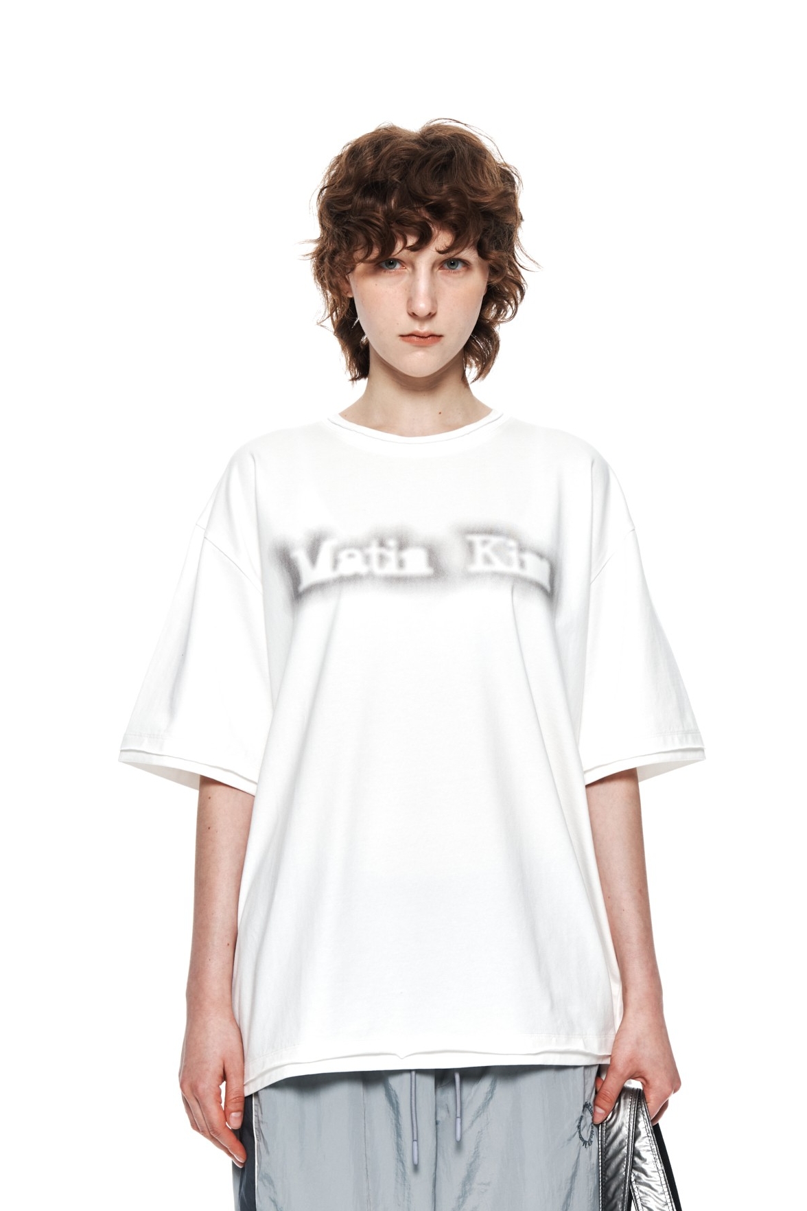 Matin Kim Matin Shade Logo Top In White | Basic Tees for