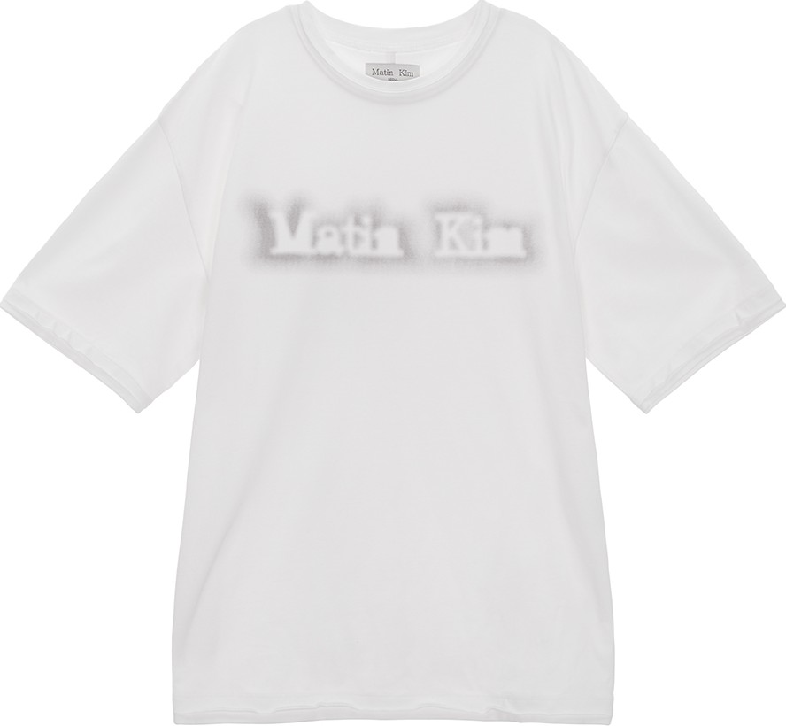 ★Matin Kim★ MATIN SHADE LOGO CROP TOP IN WHITE MK2434TS032 Matin Kim Matin Shade Logo Crop Top In White | Basic Tees