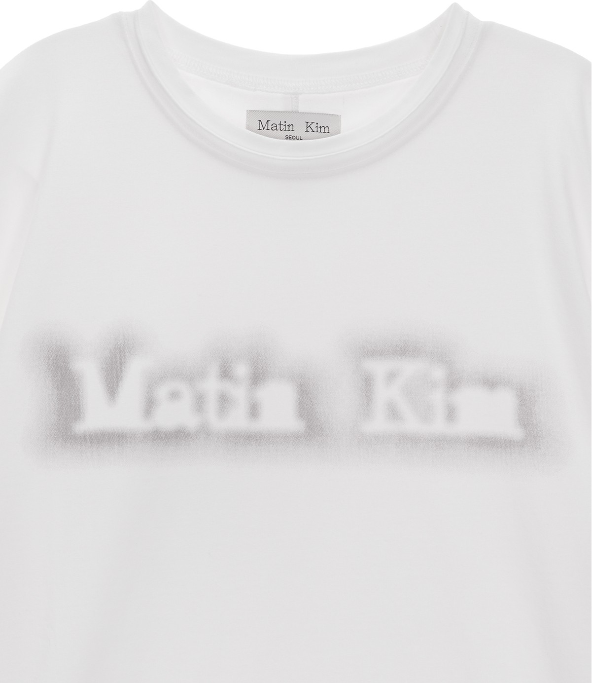 Tシャツ・カットソー [MATINKIM]matin shade logo top in white Matin Kim Matin Shade Logo Top In White | Basic Tees for