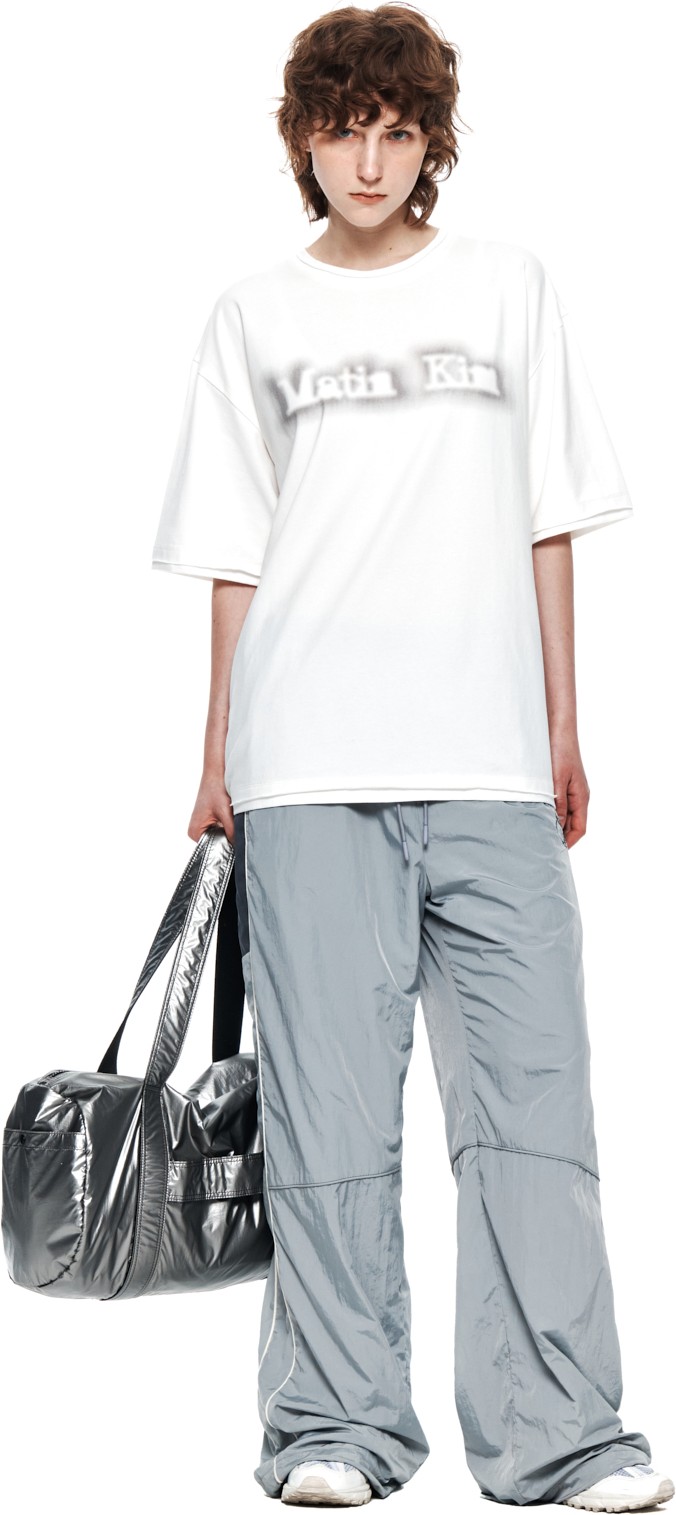 ●Matin Kim●MATIN SHADE LOGO TOP IN WHITE Matin Kim Matin Shade Logo Top In White | Basic Tees for