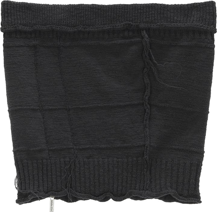 Matin Kim Natural Damage Zip Up Tube Top In Charcoal | Tank