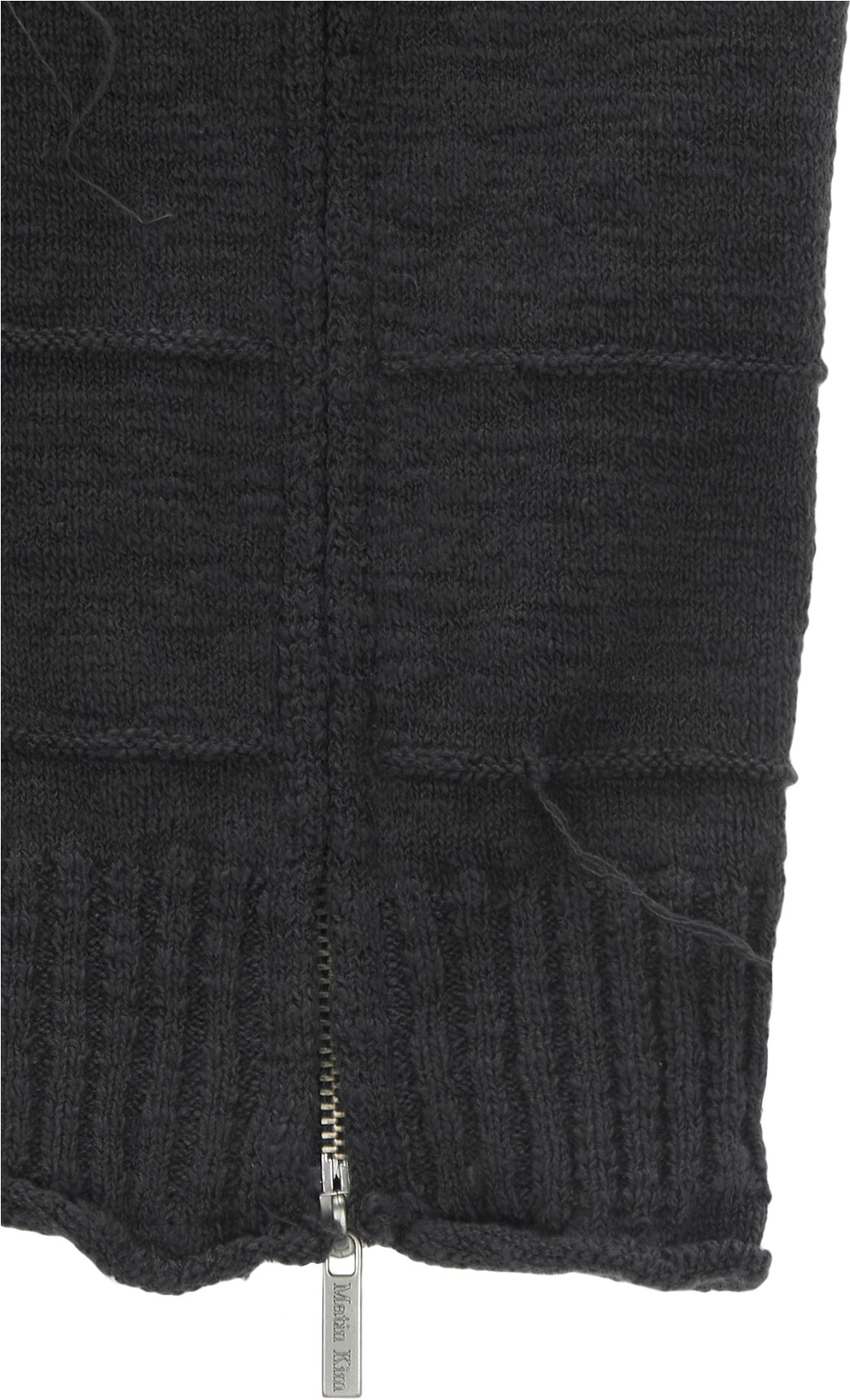 Matin Kim Natural Damage Zip Up Tube Top In Charcoal | Tank