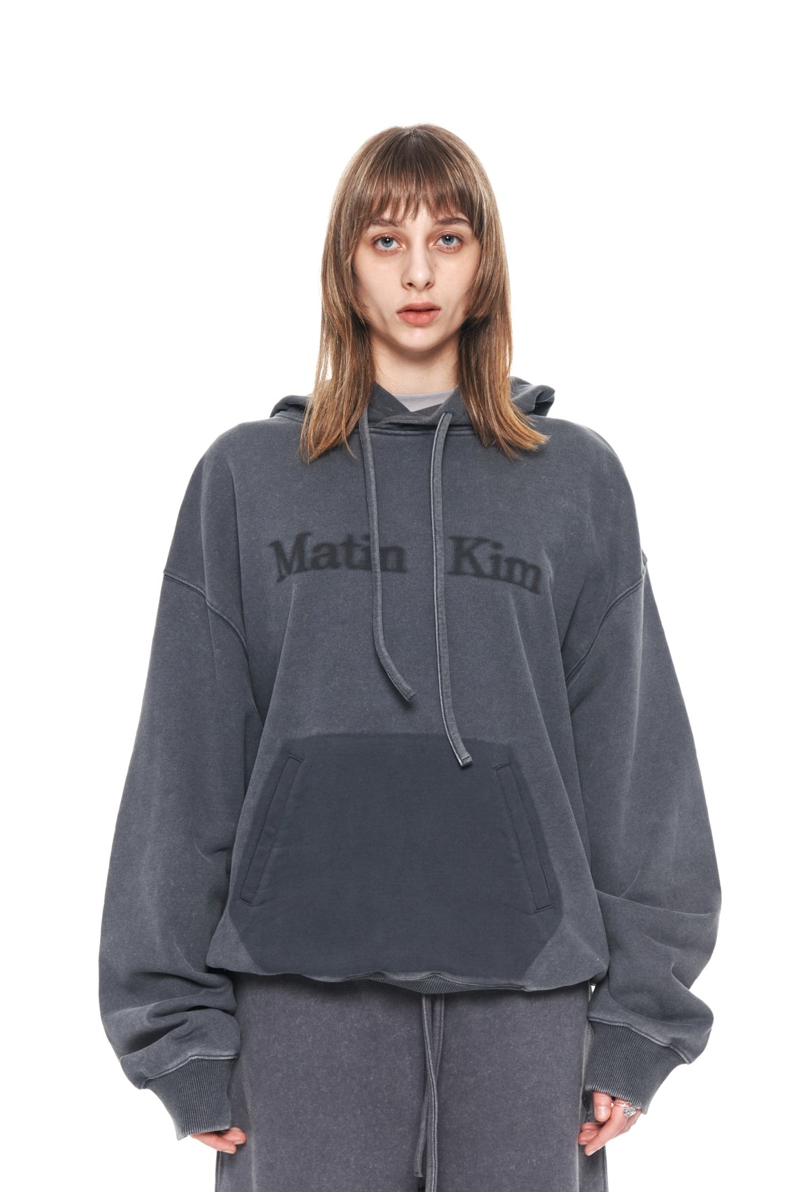【セール】福袋/福箱ファッション通販 Matin Kim Sweatshirts | Charcoal In Hoody Logo Dying Pigment トップス