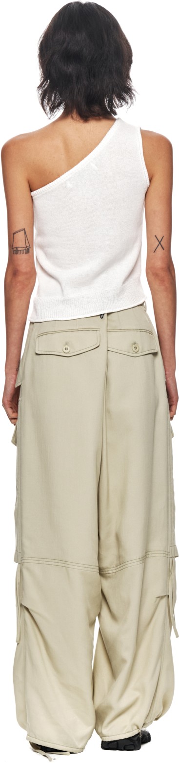 Matin Kim Side Button One Shoulder Knit Top In Ivory | Off