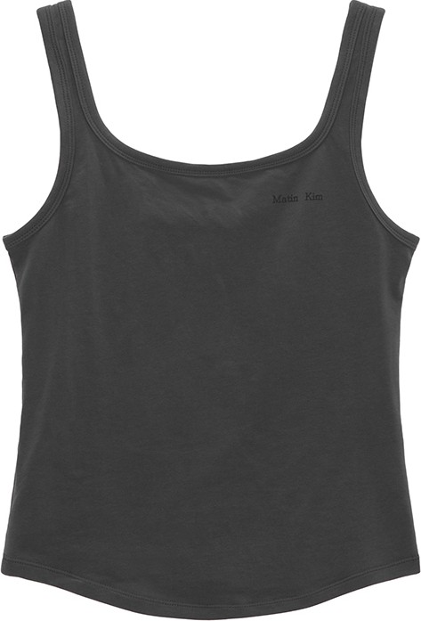 【新品】MATIN KIM LOGO APPLIQUE SLIM TANKTOP LOGO APPLIQUE SLIM TANK TOP IN BLACK – Matin Kim