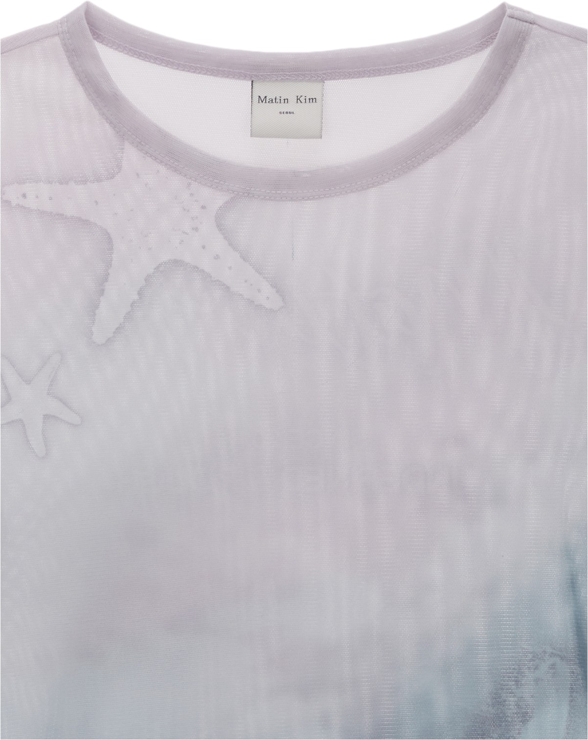 Matin Kim☆STARFISH MESH TOP Matin Kim Starfish Mesh Top In Pink | Basic Tees for Women