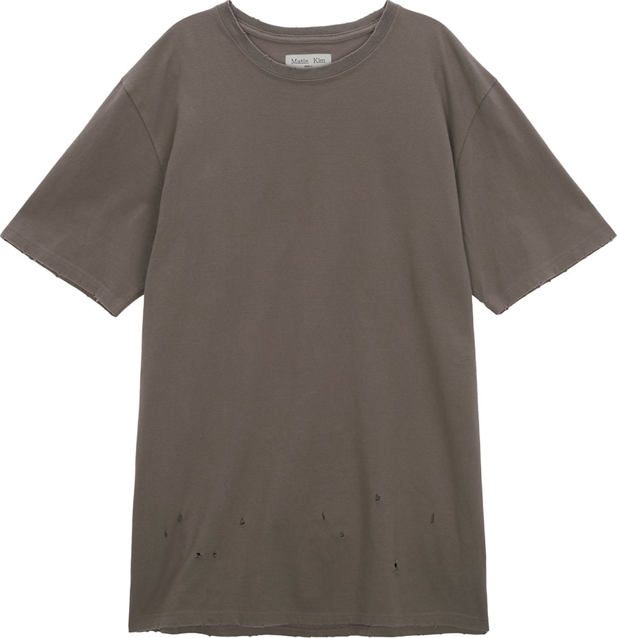 Matin Kim Vintage Detail Back Logo Top For Men In Beige
