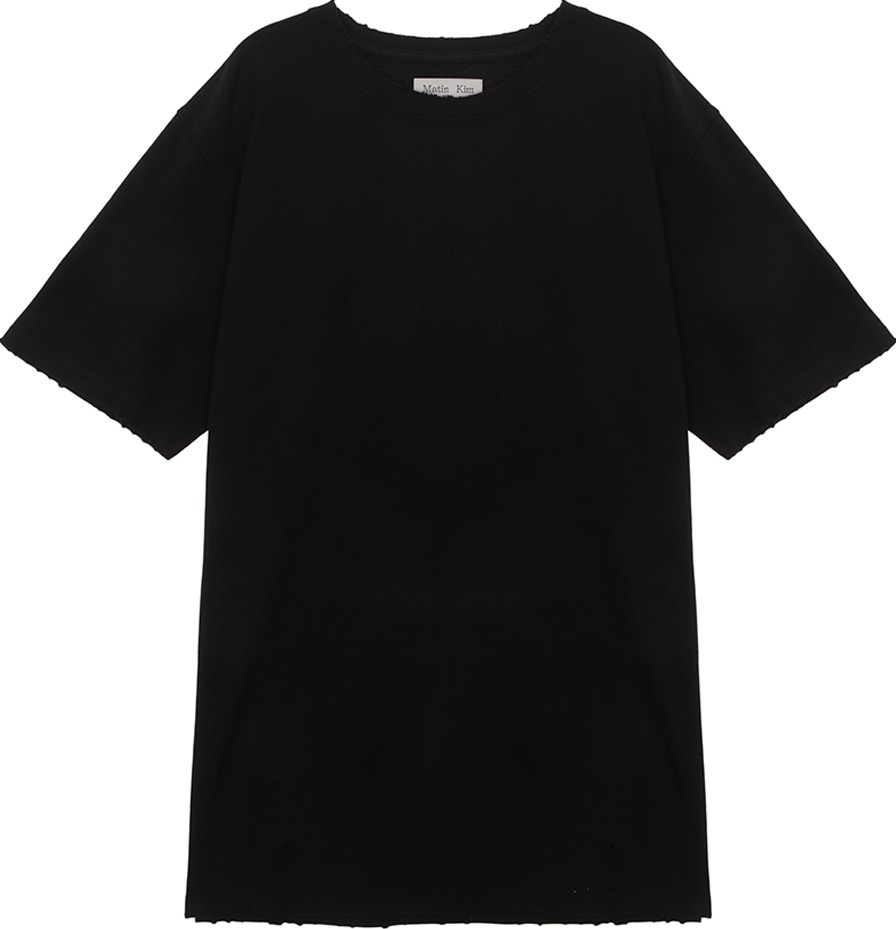 Matin Kim Vintage Detail Back Logo Top For Men In Black